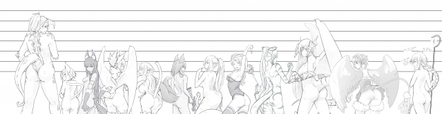 lessanubis (monster girl encyclopedia)+dhampir (monster girl encyclopedia)+dragon (monster girl encyclopedia)+manticore (mamono girl lover)+manticore (monster girl encyclopedia)+tarrasque+