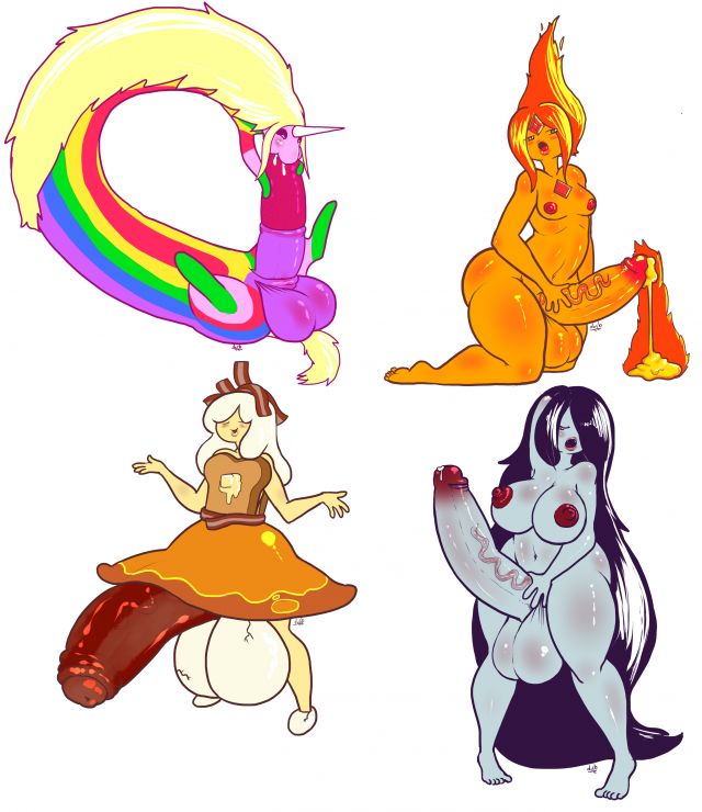 breakfast princess+flame princess+lady rainicorn+marceline