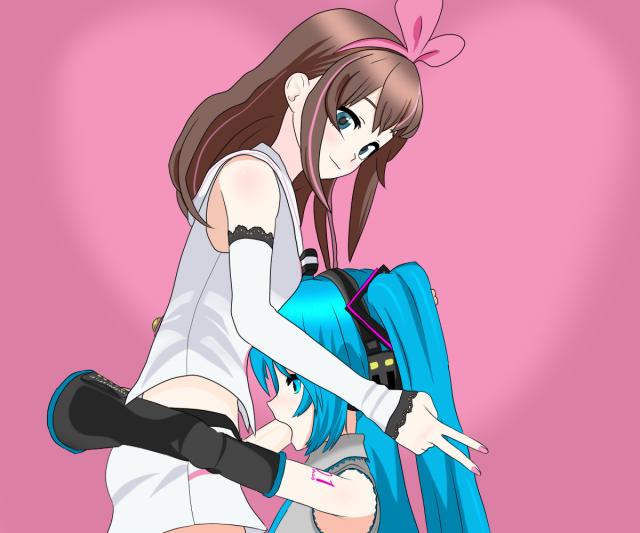 hatsune miku+kizuna ai