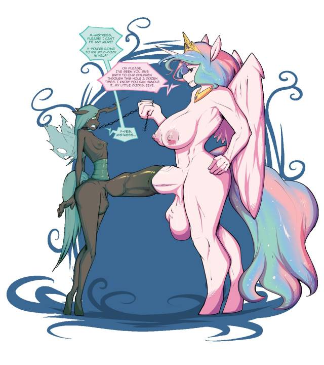 princess celestia (mlp)+queen chrysalis (mlp)