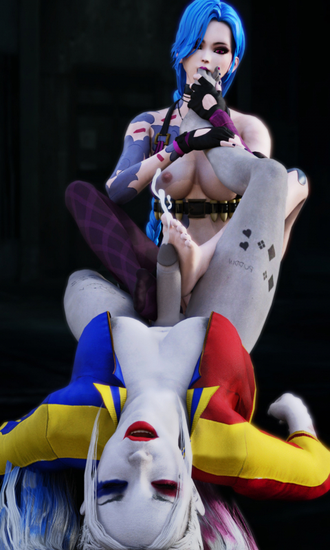 harley quinn+jinx (league of legends)