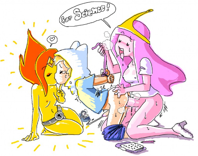 finn the human+flame princess+marceline+princess bubblegum