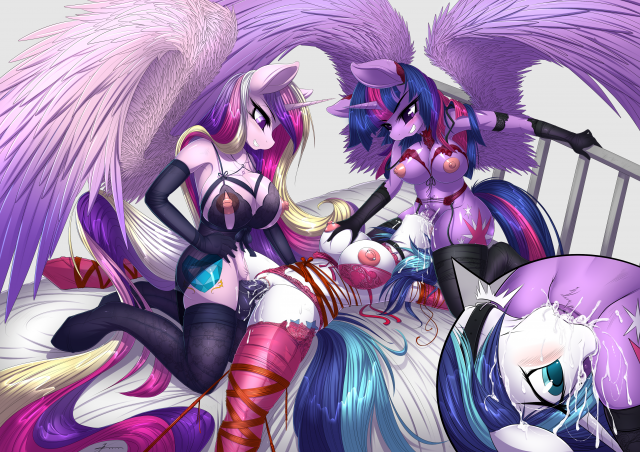 princess cadance (mlp)+shining armor (mlp)+twilight sparkle (mlp)